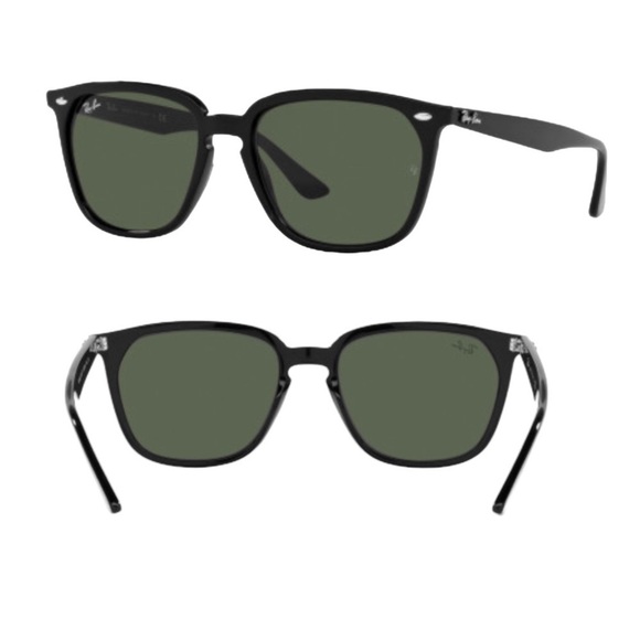 Ray Ban Polarized Unisex Sunglasses RB4362
55-18-145 Black Preppy Square - Picture 3 of 10